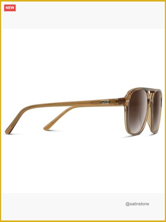Polarized Aviator Sunglasses with Double Bridge, Crystal Copper Frame